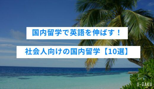 国内留学で英語を伸ばす！社会人向けの国内留学【10選】