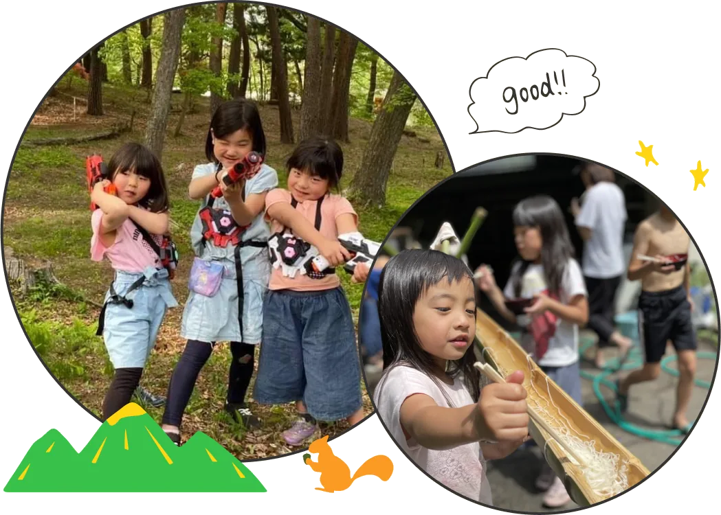 長野・塩尻のキャンプの様子