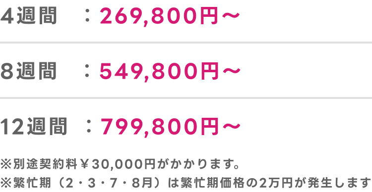 料金表